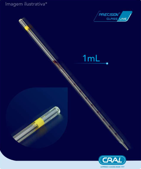 Pipeta sorológica 1mL em PS estéril 50und/pct Bionaky