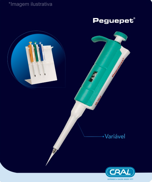 Micropipeta monocanal volume variável Peguepet