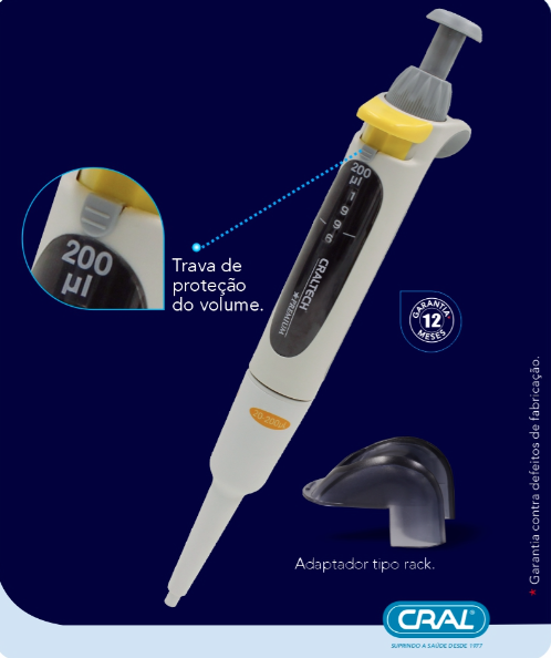 Micropipeta Variável Craltech Premium (até 1000µl)