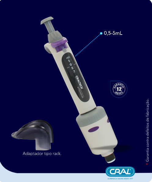 Micropipeta Variável Craltech Premium 0,5-5 mL