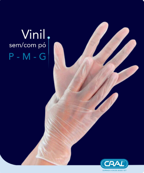 Luva de procedimento – Vinil cx/100