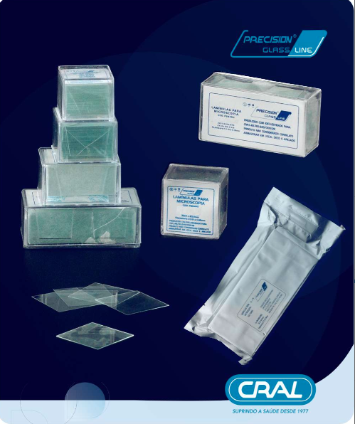 Lamínulas para microscópio cx/100 peças