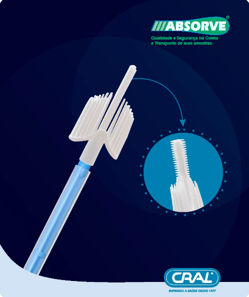 Escova cervical estéril modelo combi individual 100und/pct - Absorve