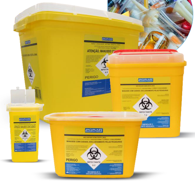 COLETOR RÍGIDO PARA PERFUROCORTANTES AMARELO