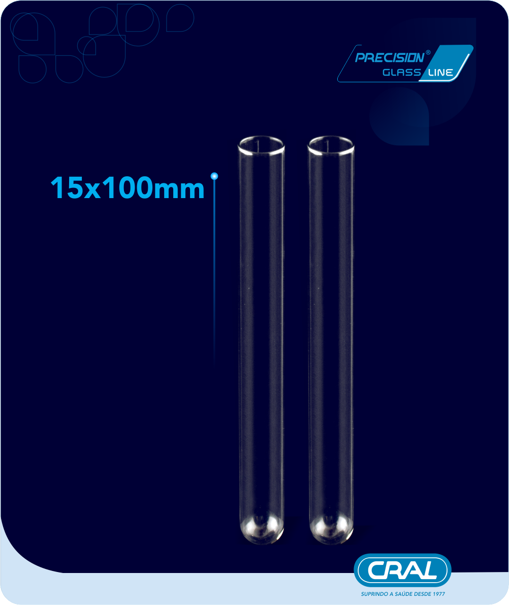 TUBO DE VIDRO 15X100MM CX/250