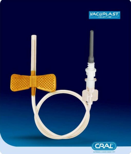 Escalpe para coleta de sangue com seringa e com tubo 12" 100und/cx - Vacuplast